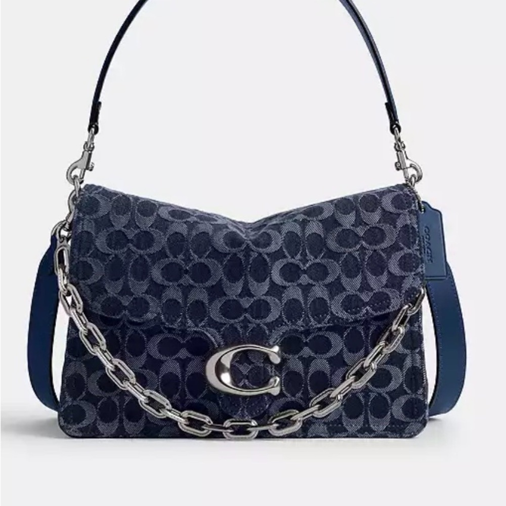 Coach Denim Chain Tabby 30